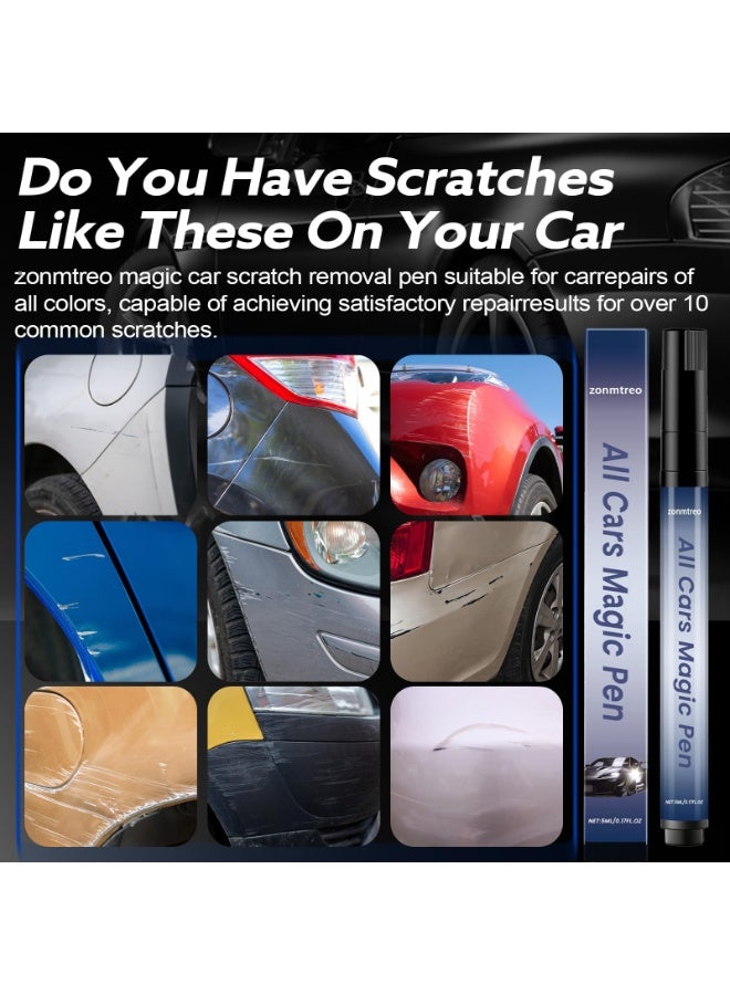 قلم إزالة خدوش السيارات السحري، حل إصلاح احترافي لجميع أنواع السيارات، يعمل على جميع ألوان السيارات لإصلاح الخدوش والعلامات الدوامية والخدوش، طقم ترميم طلاء سهل الاستخدام للحصول على لمسة نهائية سلسة (1) - Image 3