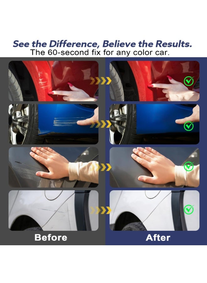 قلم إزالة خدوش السيارات السحري، حل إصلاح احترافي لجميع أنواع السيارات، يعمل على جميع ألوان السيارات لإصلاح الخدوش والعلامات الدوامية والخدوش، طقم ترميم طلاء سهل الاستخدام للحصول على لمسة نهائية سلسة (1) - Image 5