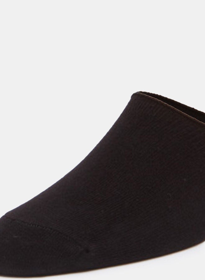 DUCHINI Men's Solid No Show Socks with Elasticated Hem - Set of 3 - Image 2