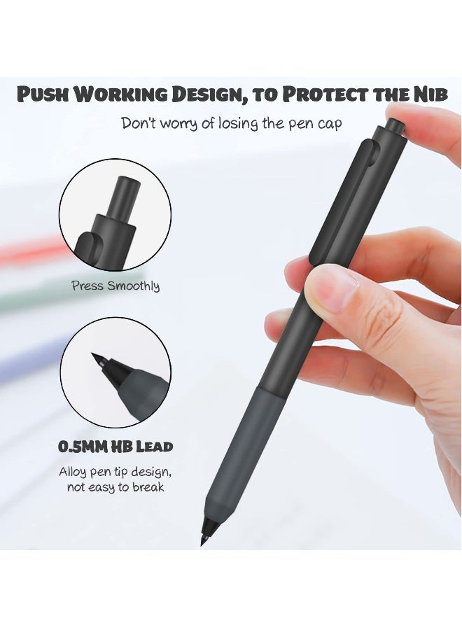 Generic 10 PCS Inkless Eternal Mechanical Pencil Set, Tree-Friendly Durable Mechanical Pencils 0.5, Everlasting Pencil for Kids  Adult Writing, Sketch, Drawing (Black and White)  - Image 2