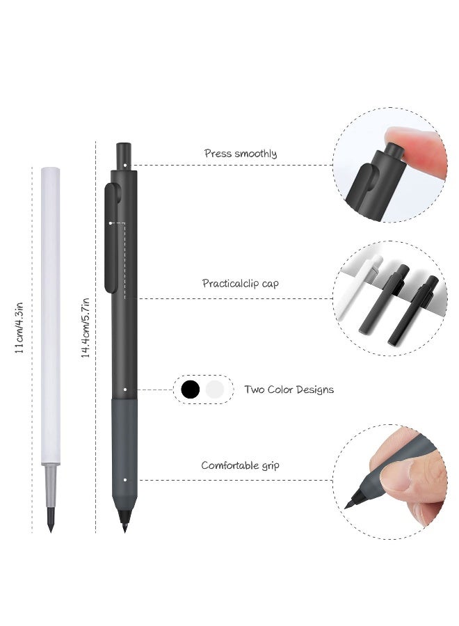 Generic 10 PCS Inkless Eternal Mechanical Pencil Set, Tree-Friendly Durable Mechanical Pencils 0.5, Everlasting Pencil for Kids  Adult Writing, Sketch, Drawing (Black and White)  - Image 3
