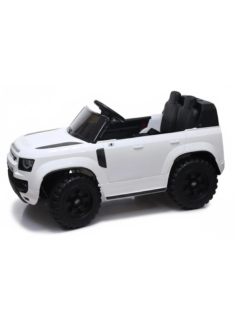 Land Rover Defender 12V Electric Ride-On Car for Kids | Big Car for Kids, Kids Ride-On Jeep with Parental Remote Control, Dual Motors & LED Headlights | White | TR2503 - Image 3