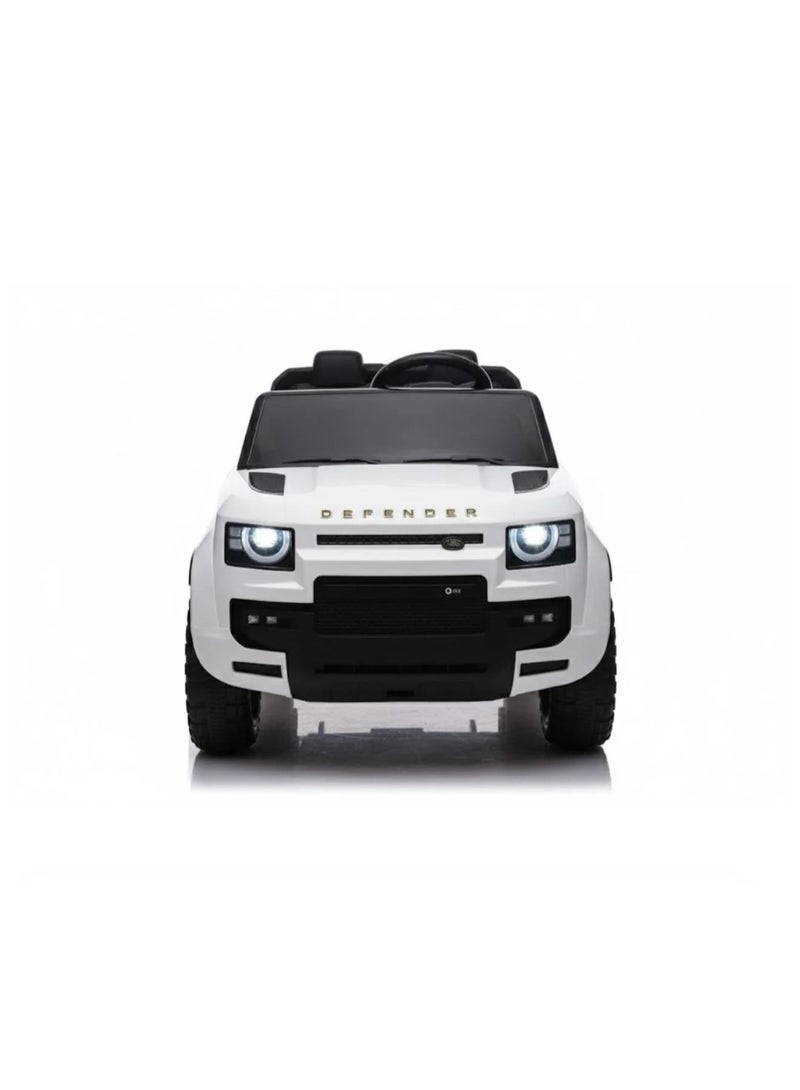 Land Rover Defender 12V Electric Ride-On Car for Kids | Big Car for Kids, Kids Ride-On Jeep with Parental Remote Control, Dual Motors & LED Headlights | White | TR2503 - Image 2