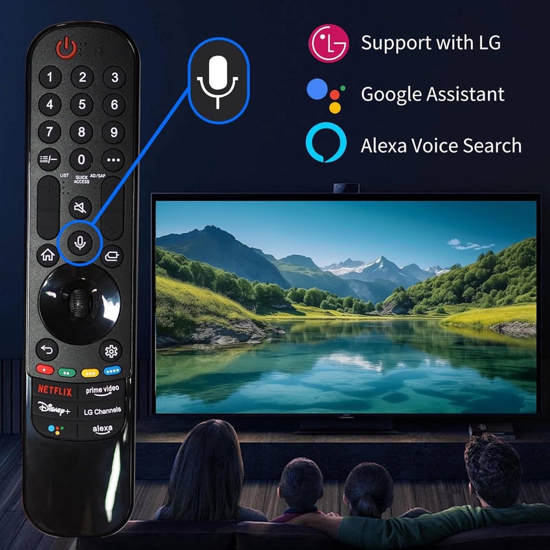 Riviera Magic Remote for LG Smart ThinQ OLED Nanocell WebOS UHD TV with Voice and Pointer Function Compatible with Year 2018-2024 MR24/23/22/21/20GA MR18BA MR22/23/24GN - Image 4