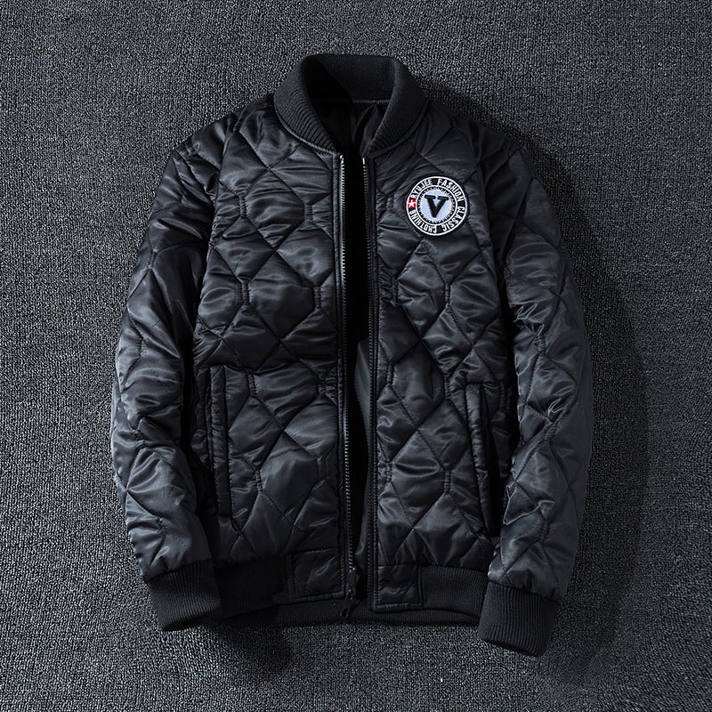 Double-Sided Wearing Plus Cotton Flying Jacket Cotton-Padded Jacket Pilot Heavy-Duty Embroidered Down Cotton-Padded Jacket Warm Trendy Large Size Cotton-Padded Jacket - Image 5