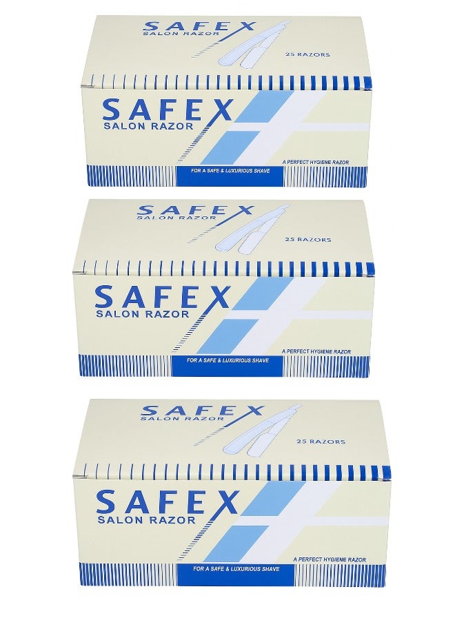 تريت شفرات حلاقة تريت SAFEX القابلة للتصرف - 3 عبوات من 25 شفرة لحلاقة فاخرة - Image 1