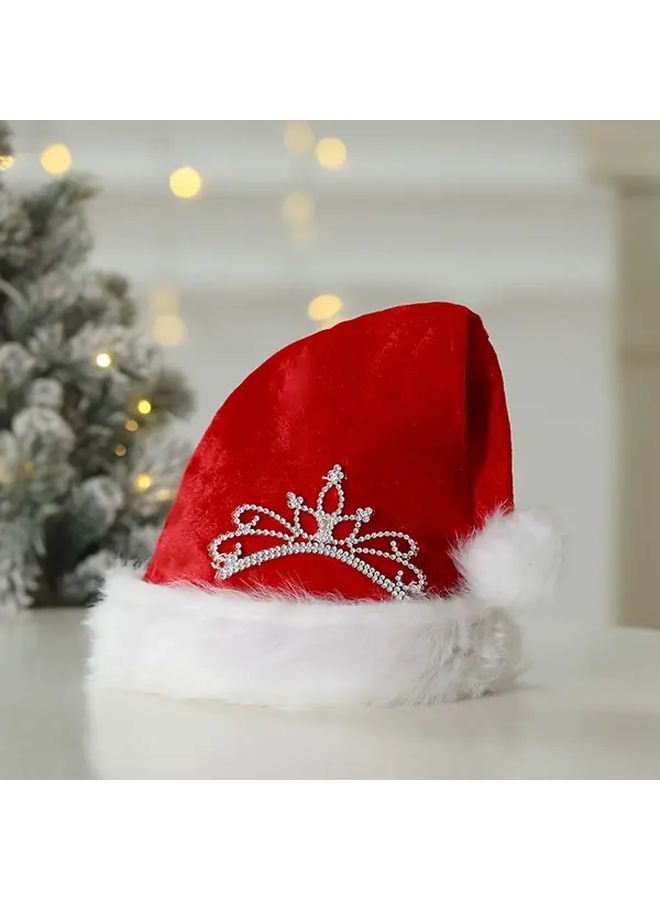 Red Christmas Long Plush Hat Holiday Decorations Perfect Gift For Family - Image 1