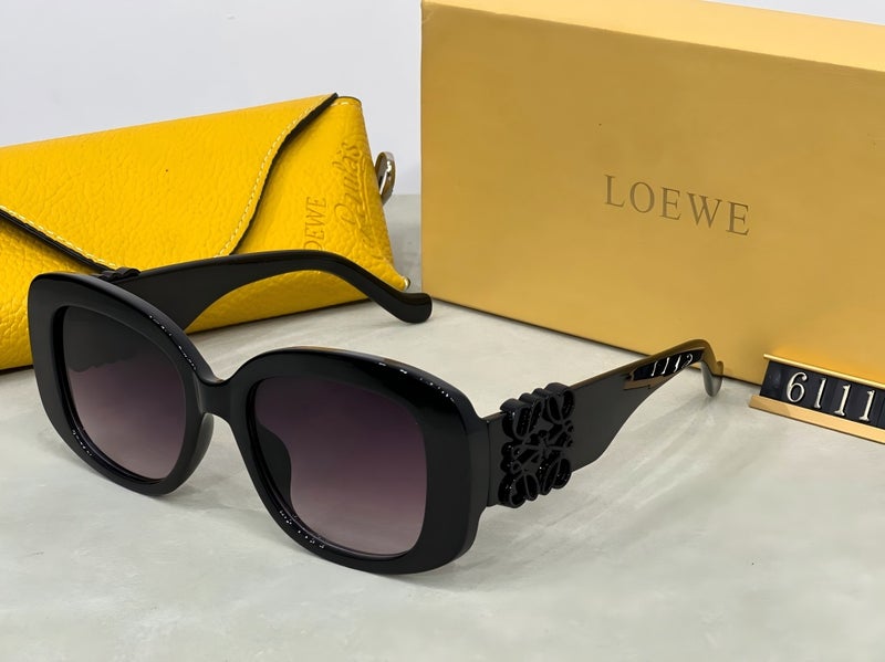 Loewe Retro Women's Rectangular Slim sunglasses Black Frame - Image 1