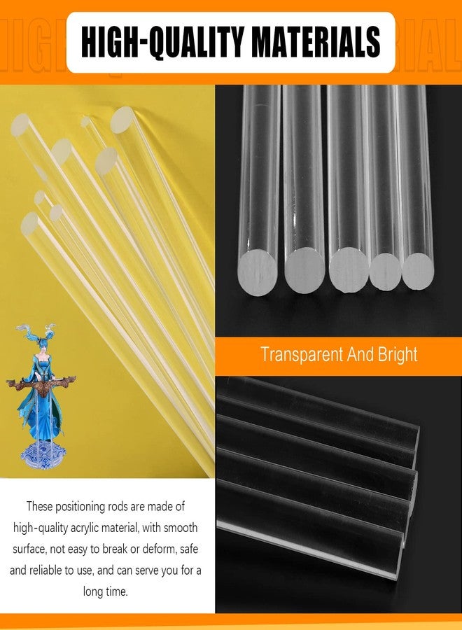 Rustark 30Pcs 6 Sizes Acrylic Dowel Rods Assortment Kit 300mm L 3mm-10mm Dia Clear Rods Clear Sticks Transparent Round Stick for Model Making DIY Crafts - Image 5