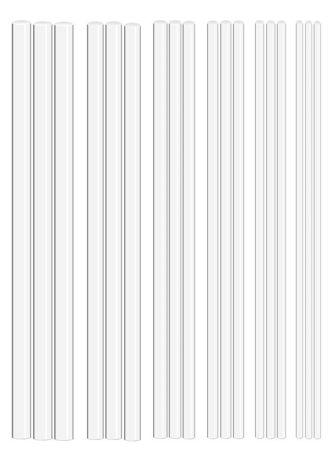 Rustark 30Pcs 6 Sizes Acrylic Dowel Rods Assortment Kit 300mm L 3mm-10mm Dia Clear Rods Clear Sticks Transparent Round Stick for Model Making DIY Crafts - Image 1