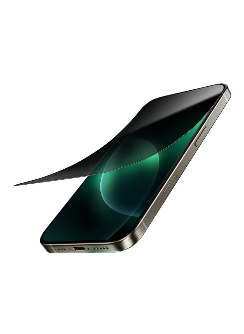 GREEN LION iPhone 16 Pro Max Screen Protector 9H Steve Privacy Glass Protector / Anti-Peeping / Anti-Scratch / Highly Responsive / Shockproof Test / Anti-Fingerprint - Black Edge/Privacy - Image 1