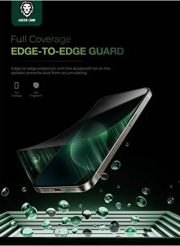 GREEN LION - iPhone 16 Pro Max Screen Protector 9H Steve Privacy Glass Protector / Anti-Peeping / Anti-Scratch / Highly Responsive / Shockproof Test / Anti-Fingerprint - Black Edge/Privacy - Image 1