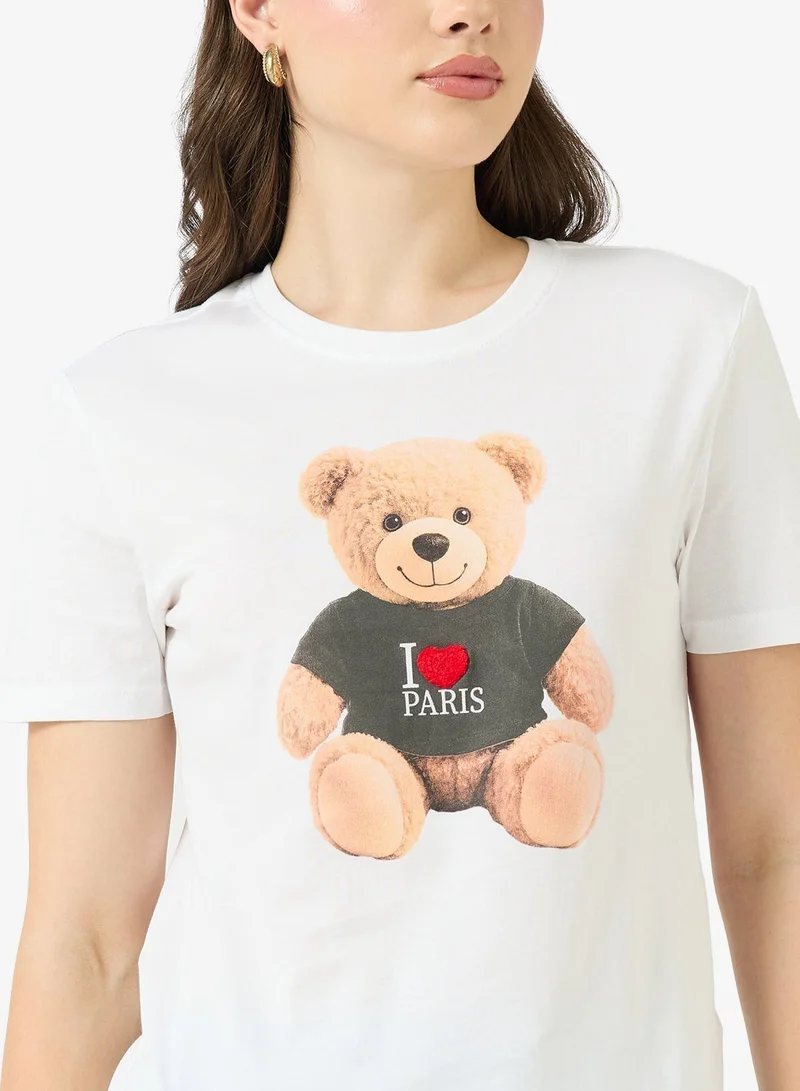 ONLY Onl Teddy Crew Neck T-Shirt
