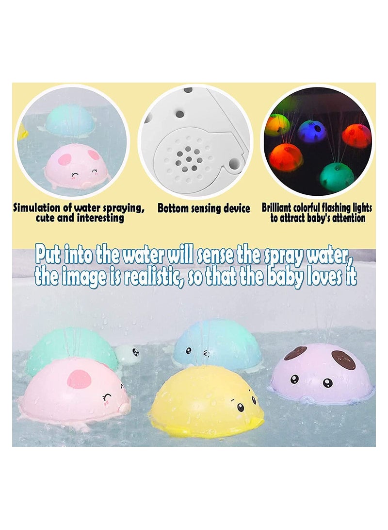SYOSI Baby Bath Toy Pool Water Toys for Kids Duck Induction Spray Water Toy with LED Light Spray Water Bathtub Toy Fun Bath Time Tub Toy Gift for Kids Colorful Lights Babies Fall in Love with Bath - Image 5
