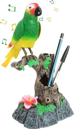 PowerTRC Talking Parrot Toy, Talking Bird Toy Electronic Animal Pets Home Office Decoration Sound Activated Kids Birthday Gift - Image 1
