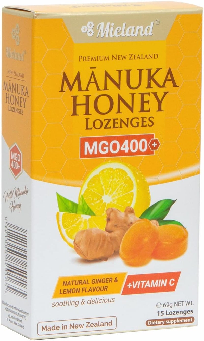 Mieland Manuka Honey Lozenges with Ginger & Lemon - Image 2