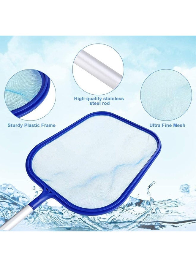 DUNISO Pool Skimmer, Hot Tub Cleaning Kit, Pool Leaf Collector, Fine Mesh With 5-Section Aluminum Pole, Pool Cleaning Brush For Cleaning Garden Pond Hot Tubs And Spas. - Image 2