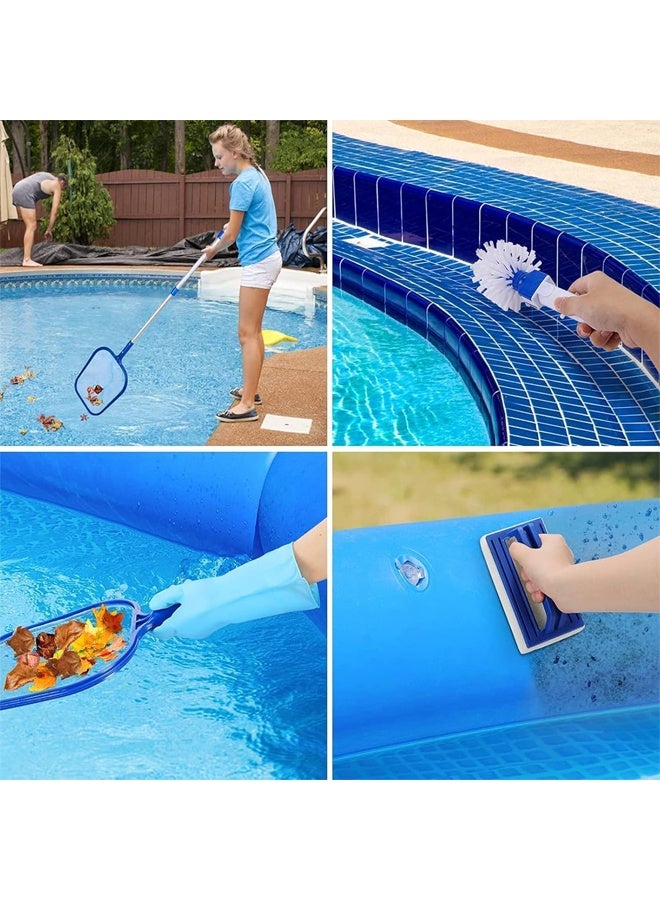 DUNISO Pool Skimmer, Hot Tub Cleaning Kit, Pool Leaf Collector, Fine Mesh With 5-Section Aluminum Pole, Pool Cleaning Brush For Cleaning Garden Pond Hot Tubs And Spas. - Image 5