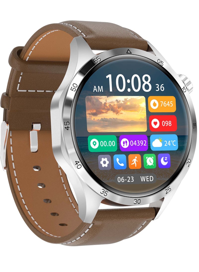 AROAQ WATCH GT 4 Pro Plus Smart Watch Men GPS Tracker 48MM AMOLED HD Screen IP68 Waterproof Long Battery Latest Smartwatch Brown - Image 2