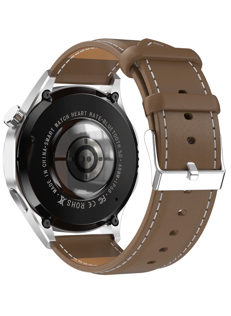 AROAQ WATCH GT 4 Pro Plus Smart Watch Men GPS Tracker 48MM AMOLED HD Screen IP68 Waterproof Long Battery Latest Smartwatch Brown - Image 4