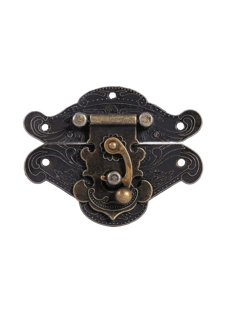 GLOGLOW GLOGLOW Antique Bronze Hasp Vintage Decorative Cabinet Latches Hasp Pad Lock Clasp for Jewelry Wooden Box Case Chest6654mm  - Image 1