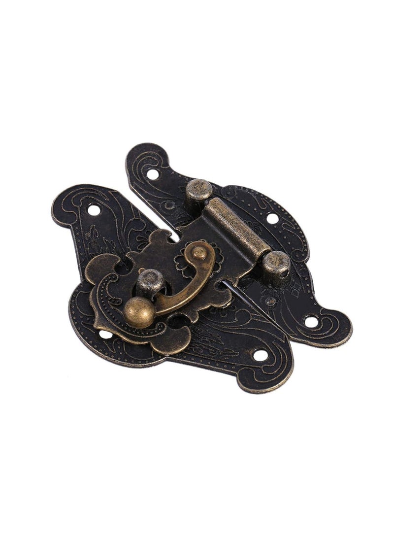 GLOGLOW GLOGLOW Antique Bronze Hasp Vintage Decorative Cabinet Latches Hasp Pad Lock Clasp for Jewelry Wooden Box Case Chest6654mm  - Image 4