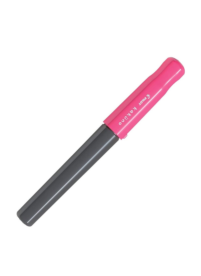 PILOT Kakuno Fountain Pen Pink Body With One Ink Cartridge Medium Tip  - Image 3