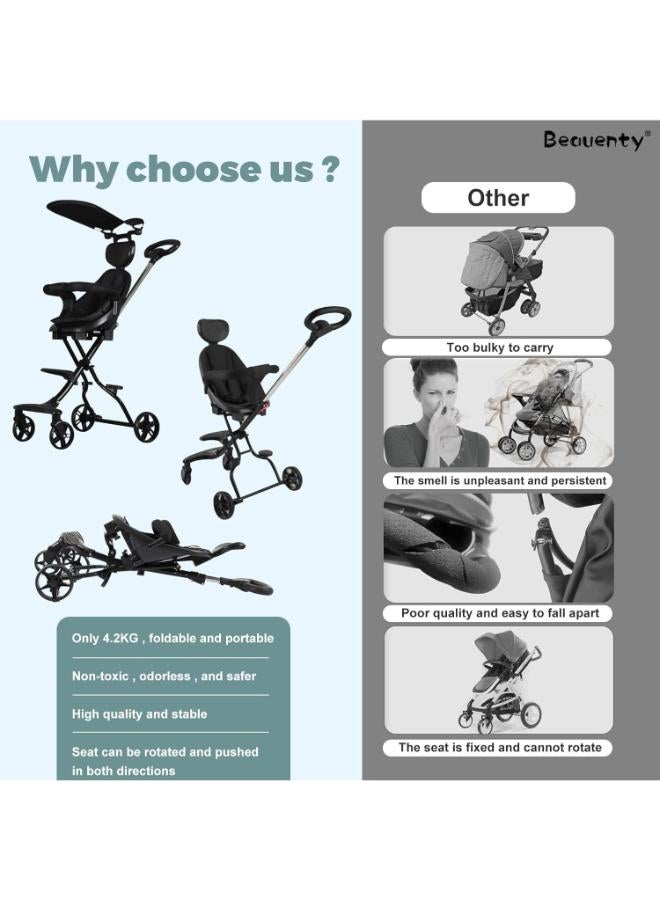 بيوينتي عربة أطفال خفيفة الوزن للسفر للأطفال - Image 4