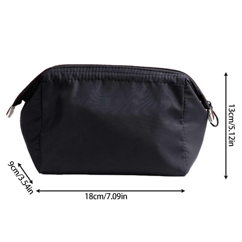 Water Resistant Toiletry Bag With Multiple Pockets Lightweight Nylon Cosmetic Travel Bag Blue - Image 5