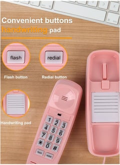 Generic Wall Phone Design Landline with Corded, Loud Volume, Flashing Light and Large Button, Desk Mounted Analog for House Home Office Company Hotel Call Center  - Image 1