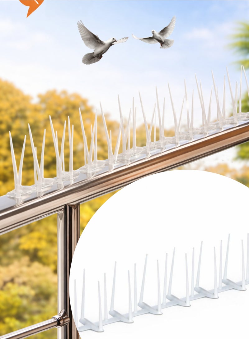 مسامير طاردة للطيور - 5 قطع من المسامير الآمنة والفعالة لردع الطيور للشرفات والحواف والأسوار والأسقف | مصنوعة من البلاستيك المقاوم للأشعة فوق البنفسجية لطرد الحمام | سهلة التركيب ومقاومة للعوامل الجوية للاستخدام الخارجي. - Image 4