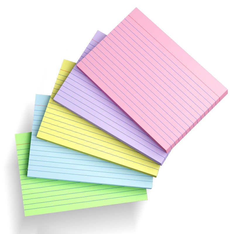 AILZFEI 200 Count Index Cards 4x6 Inch, Colored Flash Card (40 Sheets Each), Note Taking for Students, Teachers, Professionals, Study Note Cards for Office Home School - Image 3