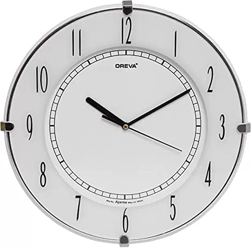 OREVA Plastic Round Shape Simple Small Analog Wall Clock (18.8 X 3.8 X 18.8 Cm, White, AQ-1547) - Image 2