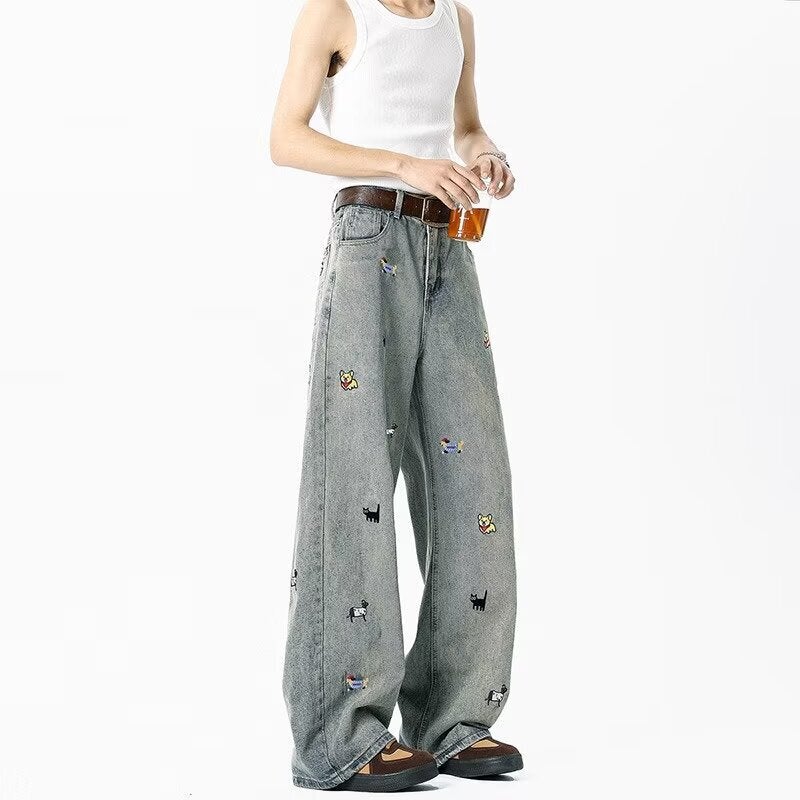 Unisex Casual Daily Denim Jeans - Image 4