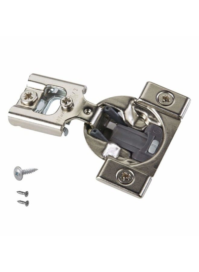 Blum 38N355B.08 Compact BLUMOTION 38N Hinge, Soft-Close, 105 Degree, 1/2 Overlay, Screw-on (4) - Image 1