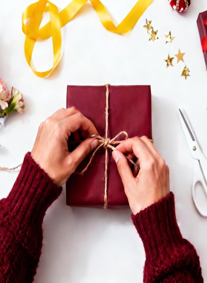Luckonway 40 Sheets 20x20 Inch Burgundy Tissue Paper for Gift Bags – Bulk Gift Wrapping Paper for Christmas, Weddings, Parties & Art Crafts (Burgundy) - Image 3