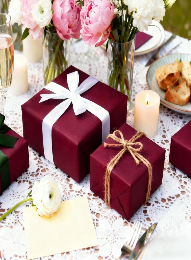 Luckonway 40 Sheets 20x20 Inch Burgundy Tissue Paper for Gift Bags – Bulk Gift Wrapping Paper for Christmas, Weddings, Parties & Art Crafts (Burgundy) - Image 5