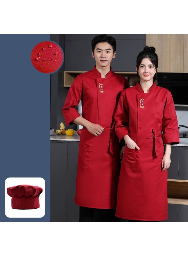 NIBEMINENT Breathable Chef Jacket Hotel Costume  Men Women Restaurant Kitchen Cook Clothes Waiter Uniform Chef Shirt - Image 1