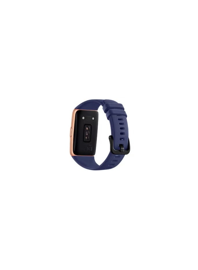 CATANES Huawei Band 6 / Honor Band 6 Fitness Tracker Replacement Silicone Band Adjustable Waterproof Smart Watch Strap with Buckle Deep Blue - Image 2
