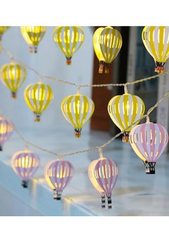 Generic String Lights, Hot Air Balloon String Lights, Multicolor 20 LED 10 Ft Hanging Garland, Battery Operated Balloon Decorations for Wedding, Birthday, Room, Wall, and Party Hanging Decor  - Image 2