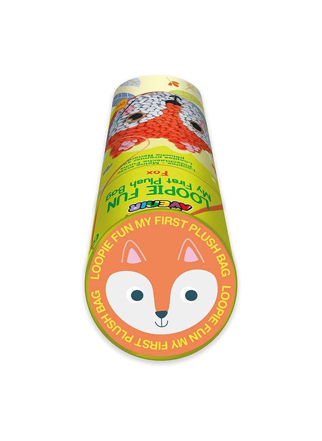 Avenir - Loopie Fun My First Plush Bag Kit Fox Learn to Sew With Loopies! Complete Kit With Felt, Soft Yarn, Crochet Hook, and Step-by-step Instructions Safe & Easy to Use Kids Aged 3+ - Image 1