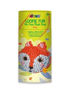 Loopie Fun My First Plush Bag Kit Fox Learn to Sew With Loopies! Complete Kit With Felt, Soft Yarn, Crochet Hook, and Step-by-step Instructions Safe & Easy to Use Kids Aged 3+