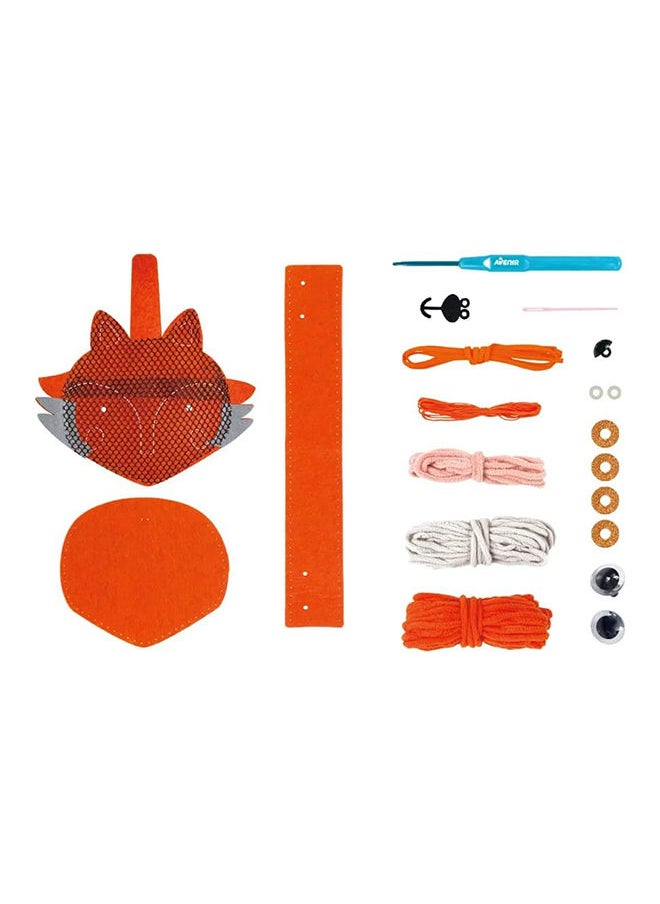 Avenir - Loopie Fun My First Plush Bag Kit Fox Learn to Sew With Loopies! Complete Kit With Felt, Soft Yarn, Crochet Hook, and Step-by-step Instructions Safe & Easy to Use Kids Aged 3+ - Image 1