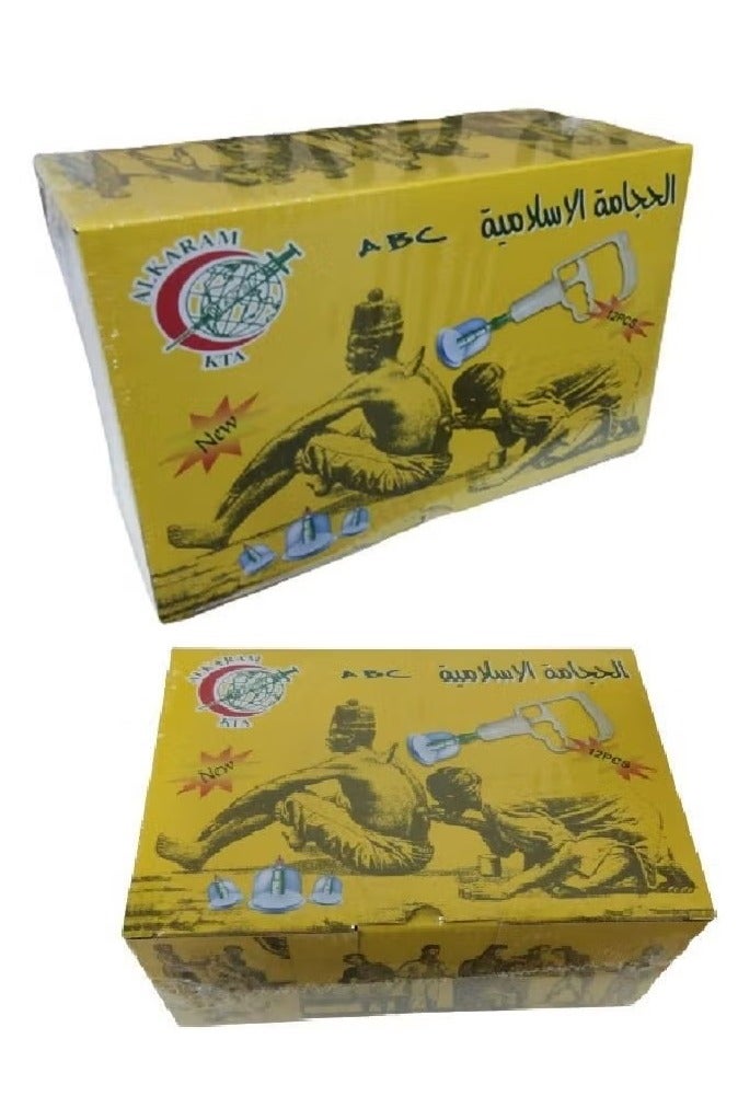 اي بي سي طقم أكواب حجامة للتدليك مكون من 12 قطعة - Image 1