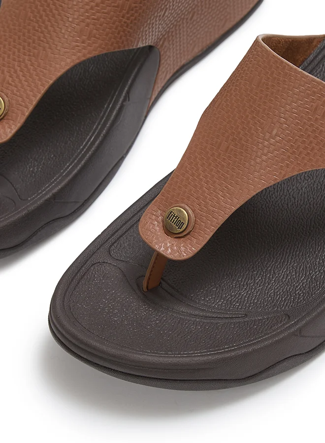 Fitflop TRAKK II MENS BUCKLE EMBOSS-LEATHER T/POST SANDALS