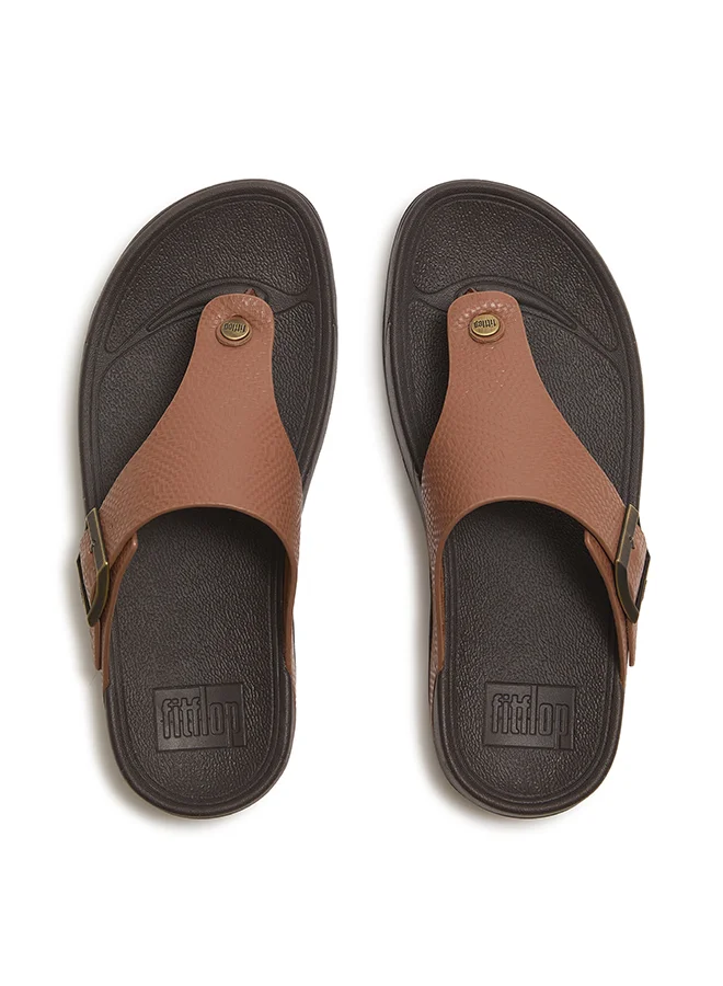 Fitflop TRAKK II MENS BUCKLE EMBOSS-LEATHER T/POST SANDALS