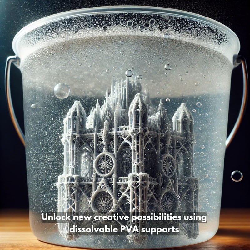 Fused خيوط PVA من المواد المدمجة – 1.75 مم، 0.5 كجم | دعم قابل للذوبان في الماء لـ PETG، TPU، PLA، PVB، و PA12 للطباعة ثلاثية الأبعاد - Image 4