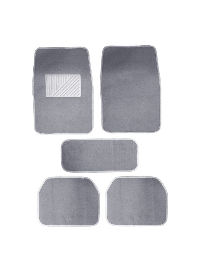 BYSON Durable Waterproof Car Floor Mats 5 Piece Set - Universal Fit for Sedan and SUV, Non-Slip Auto Interior Protection, Easy to Clean, Soft Comfortable Foot Mats Without Cutting (Grey) - Image 3