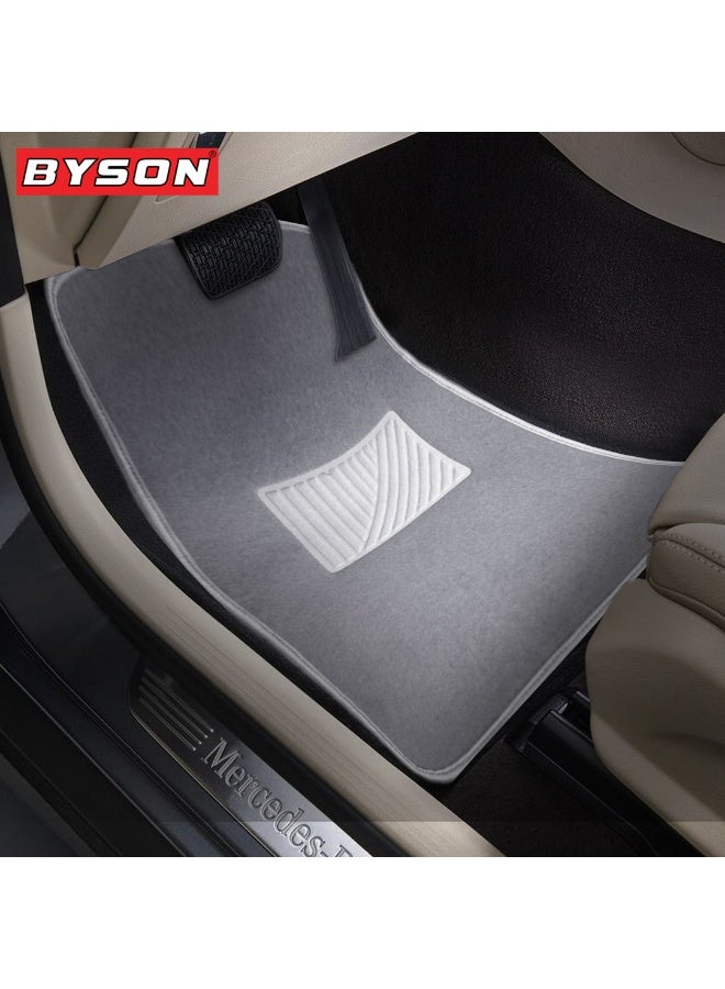 BYSON Durable Waterproof Car Floor Mats 5 Piece Set - Universal Fit for Sedan and SUV, Non-Slip Auto Interior Protection, Easy to Clean, Soft Comfortable Foot Mats Without Cutting (Grey) - Image 4