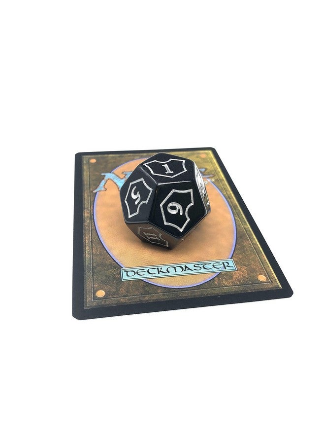 هيدرال مجموعة نرد 3 قطع من Mtg D12 Spin-Down Loyalty Counter باللون الأسود - Magic: The Gathering Tcg Ccg Planeswalker - Image 2